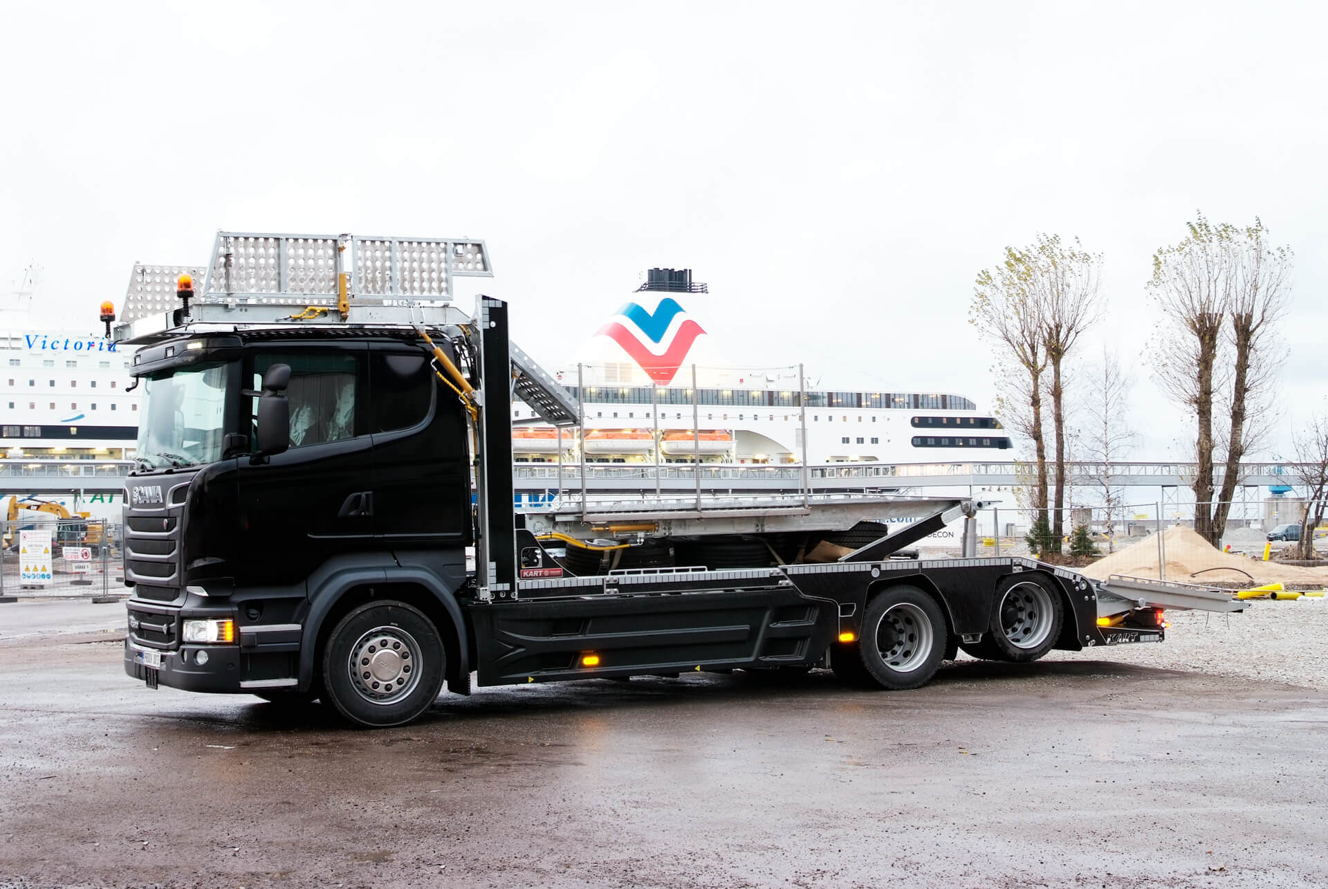 Black MEGATRANS trailer superstructure