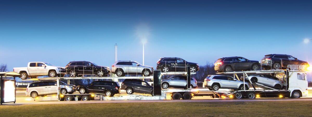 RAPID car hauler with 12 cars as cargo